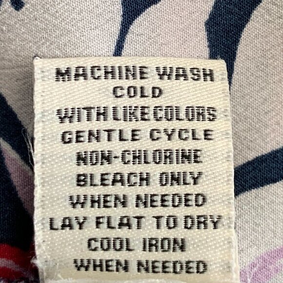 Caffe Marrakesh Tunic Top/Mini Dress Floral Smocked Button Front Sz L #17D - Picture 9 of 9